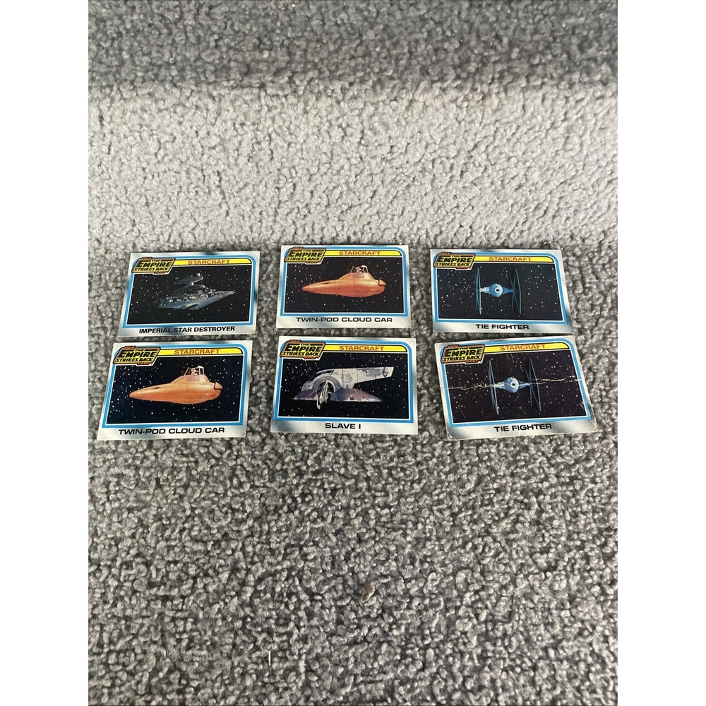 Lot of 6 Topps 1980 Star Wars The Empire Strikes Back STARCRAFT Trading Cards